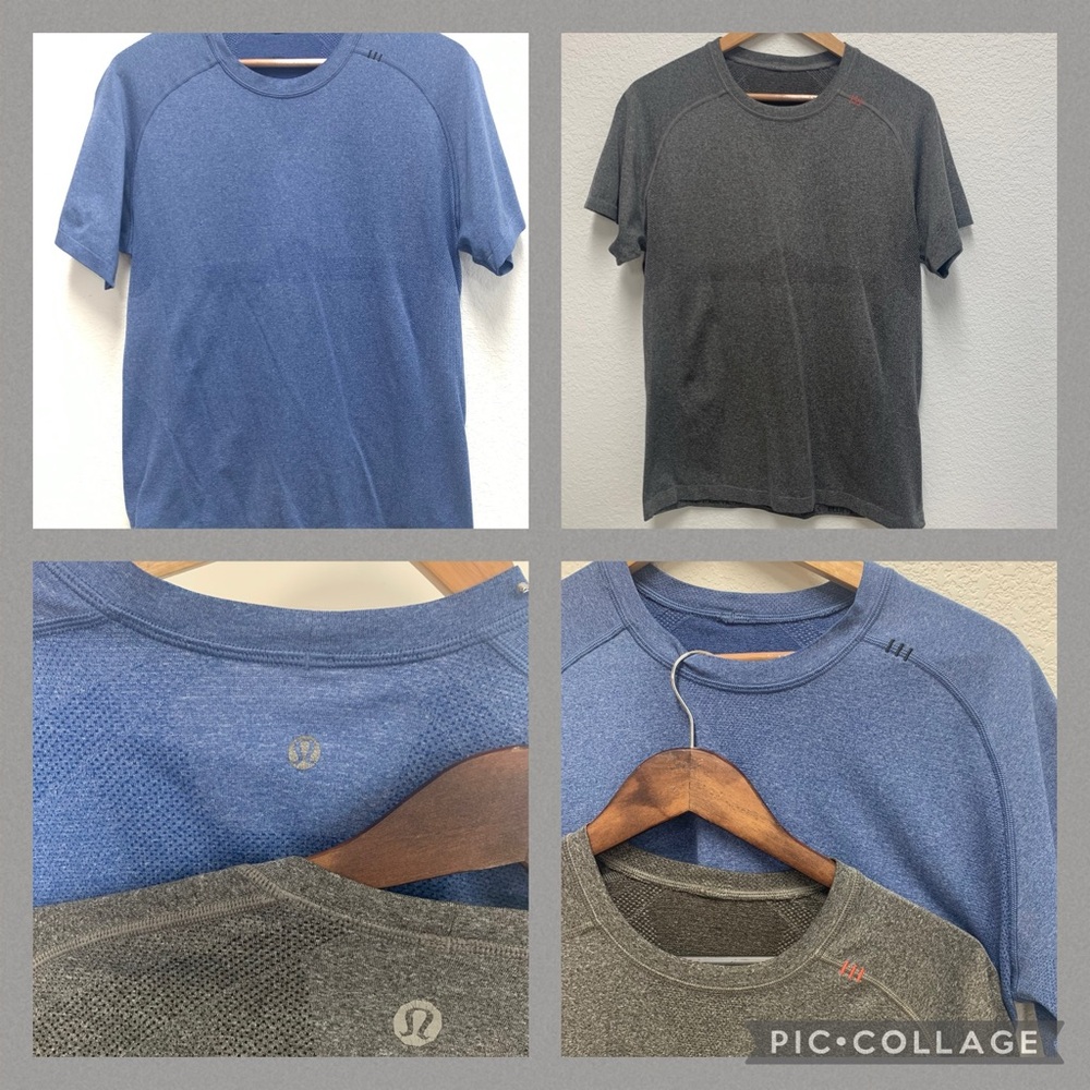 Lululemon Metal Vent Tech Crew Neck T Shirts Gym Mens Size Medium Lot of 2